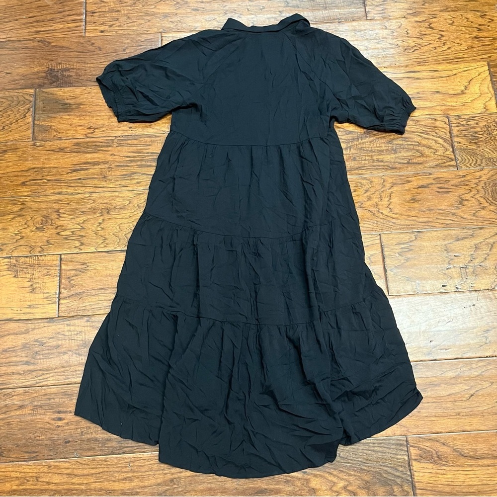 Torrid womens maxi washable challis hi-low tiered shirt dress - Picture 2 of 6